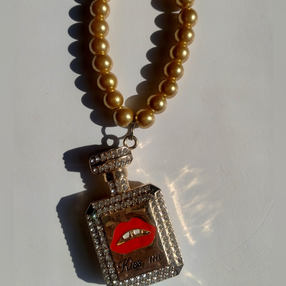 Golden Pearl 4pc Fashion Charm Bracelet Set, rhinestones, Dangle Charms *NEW*